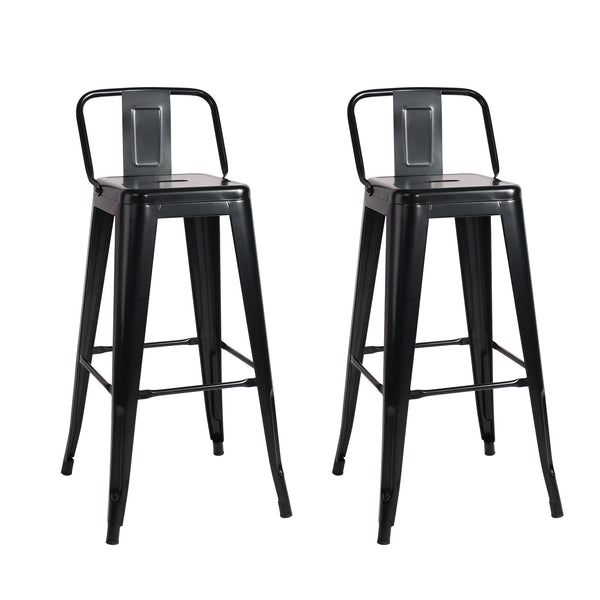 Modern Bar Chairs, Black Bar Height Office Chair，Industrial Bar Stool Chair for Kitchen Dining Room