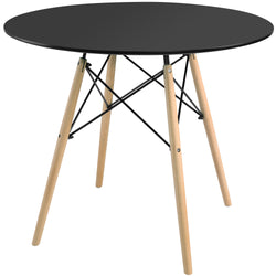 Modern Round Dining Table, Thickness MDF Top Dining Table, Small Dining Table for Kitchen Living Room