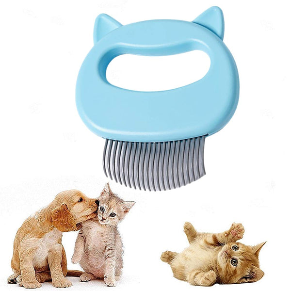 Cat Comb Pet Short & Long Hair Removal Massaging Shell Comb Soft Deshedding Brush Grooming And Shedding Matted Fur Remover Massage Dematting Tool For Dog Puppy Rabbit