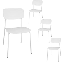 Modern Indoor/Outdoor Patio Dining Chair - Durable Polypropylene, Weather-Resistant Design