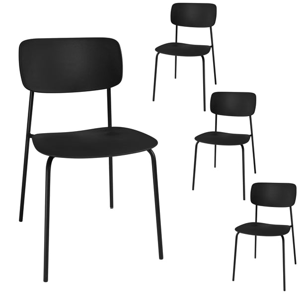 Modern Indoor/Outdoor Patio Dining Chair - Durable Polypropylene, Weather-Resistant Design