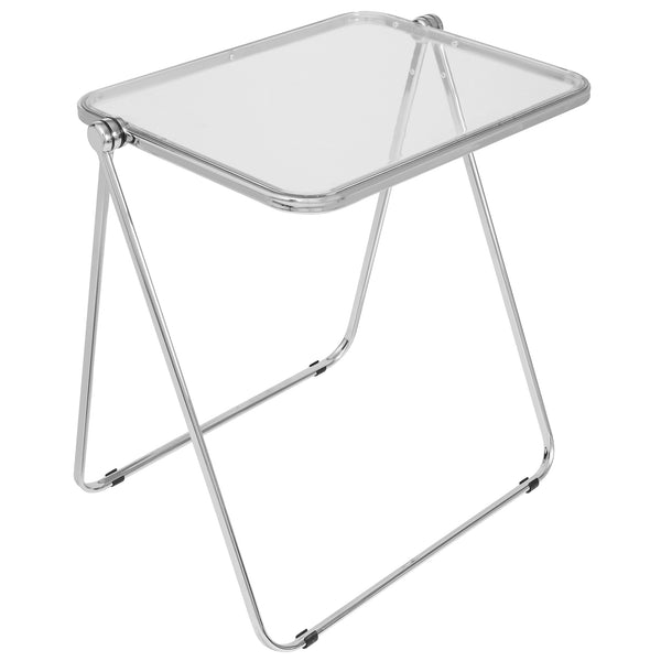 Luxury Modern Folding table, Indoor Clear Folding Table, lightweight folding table with Metal Frame.