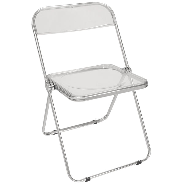 Luxury Modern Folding Chairs, Indoor Clear Folding Chair, lightweight folding chair with Metal Frame.