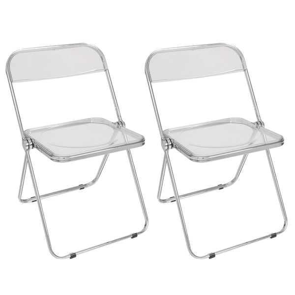 Luxury Modern Folding Chairs, Indoor Clear Folding Chair, lightweight folding chair with Metal Frame.