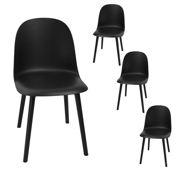 Modern Full PP Dining Chair, Mid Century Kitchen Chairs For Kitchen Dining Room & Living Room