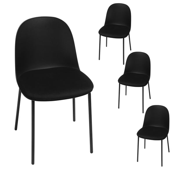 Modern Dining Chair with cushion,powder painting legs, Mid Century Kitchen Chairs For Kitchen Dining Room & Living Room