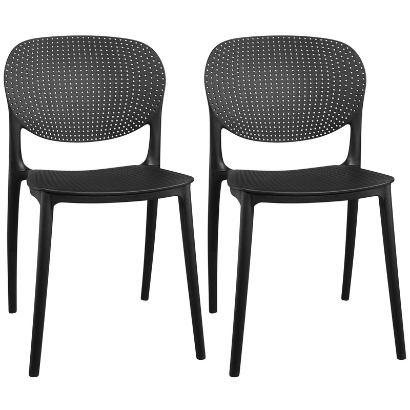 Modern Indoor/Outdoor Patio Dining Chair - Durable Polypropylene, Weather-Resistant Design