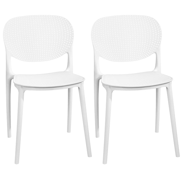 Modern Indoor/Outdoor Patio Dining Chair - Durable Polypropylene, Weather-Resistant Design