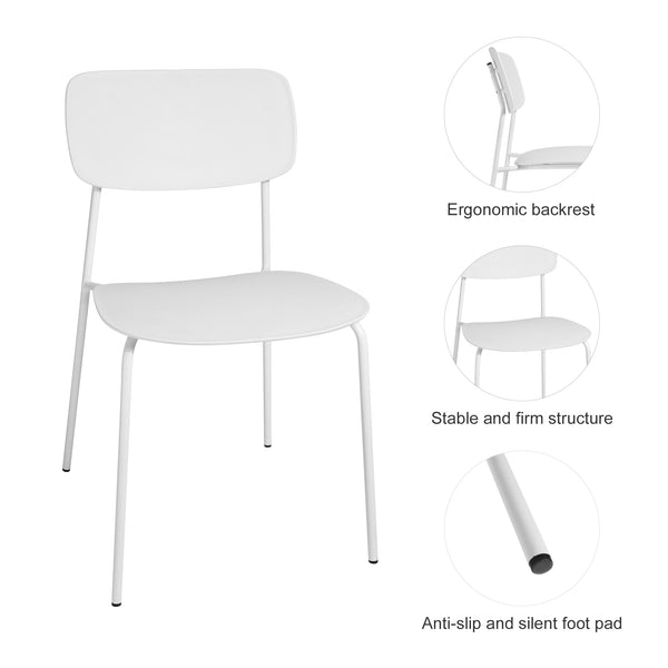 Modern Indoor/Outdoor Patio Dining Chair - Durable Polypropylene, Weather-Resistant Design