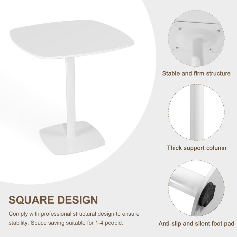 Modern Square Dining Table, Thickness MDF top  kitchen & dining room tables，Mid-Century modern dinning Table for Kitchen Dining Room & Living Room.