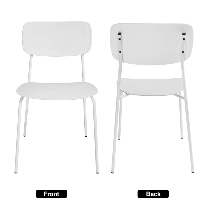 Modern Indoor/Outdoor Patio Dining Chair - Durable Polypropylene, Weather-Resistant Design