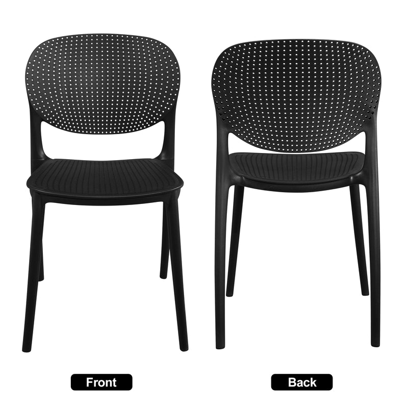 Modern Indoor/Outdoor Patio Dining Chair - Durable Polypropylene, Weather-Resistant Design