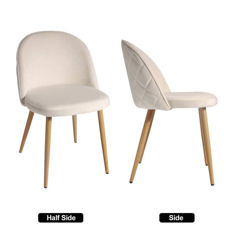 Modern Dining Chair Velvet Chairs Set of 2, Dining Chairs, dining table chairs Upholstered Chairs with Backrest Wooden Style Metal Legs for Dining Room , Living Room, Restaurant Cafe