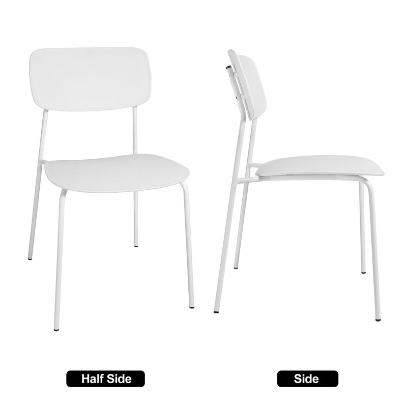 Modern Indoor/Outdoor Patio Dining Chair - Durable Polypropylene, Weather-Resistant Design