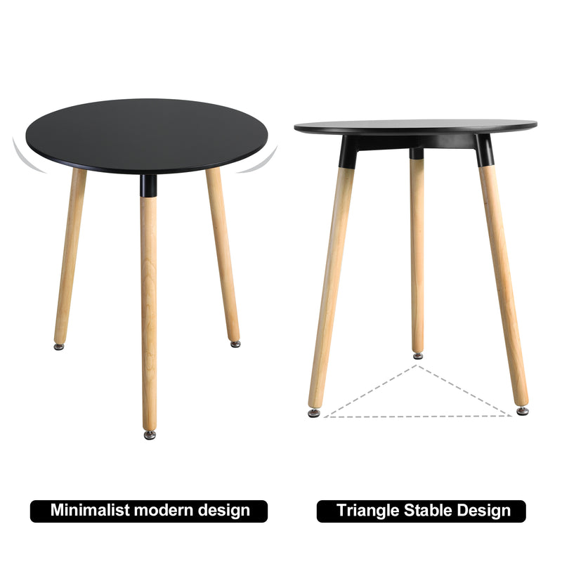 Modern Round Dining Table, Thickness MDF top Dining Table，Mid-Century modern Table for Kitchen Dining Room Living Room.