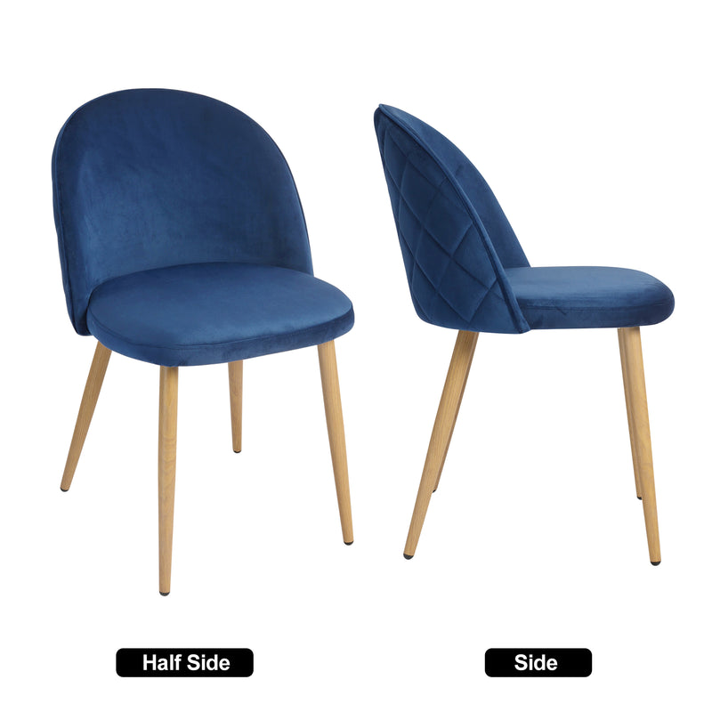 Modern Dining Chair Velvet Chairs Set of 2, Dining Chairs, dining table chairs Upholstered Chairs with Backrest Wooden Style Metal Legs for Dining Room , Living Room, Restaurant Cafe.