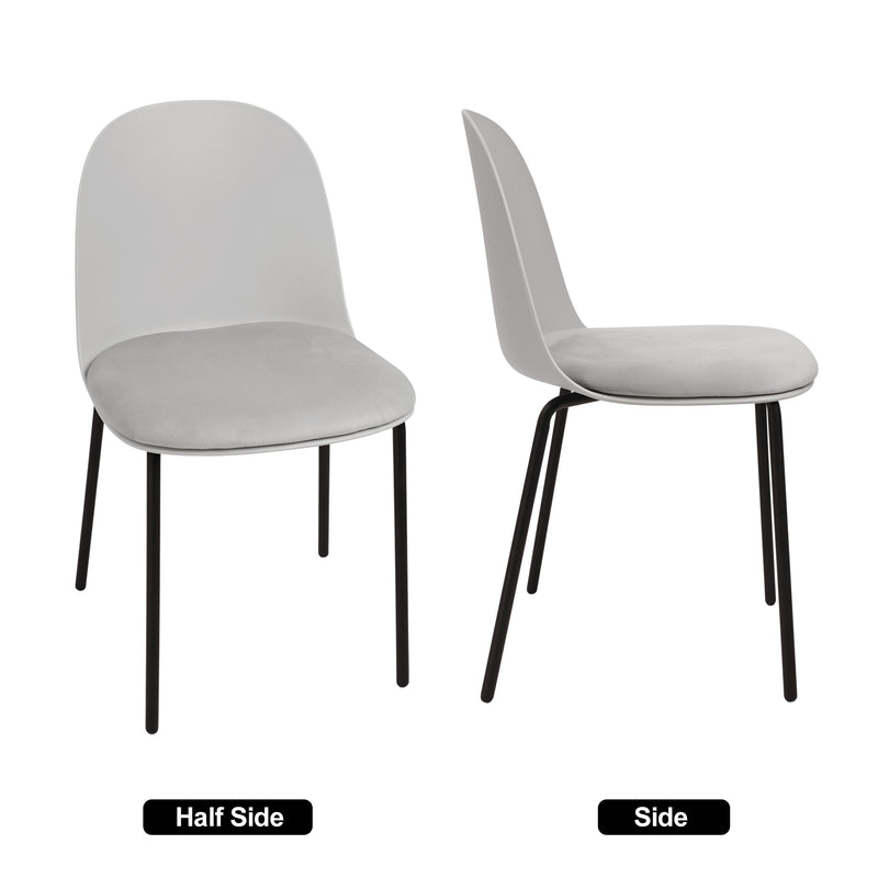 Modern Dining Chair with cushion,powder painting legs, Mid Century Kitchen Chairs For Kitchen Dining Room & Living Room