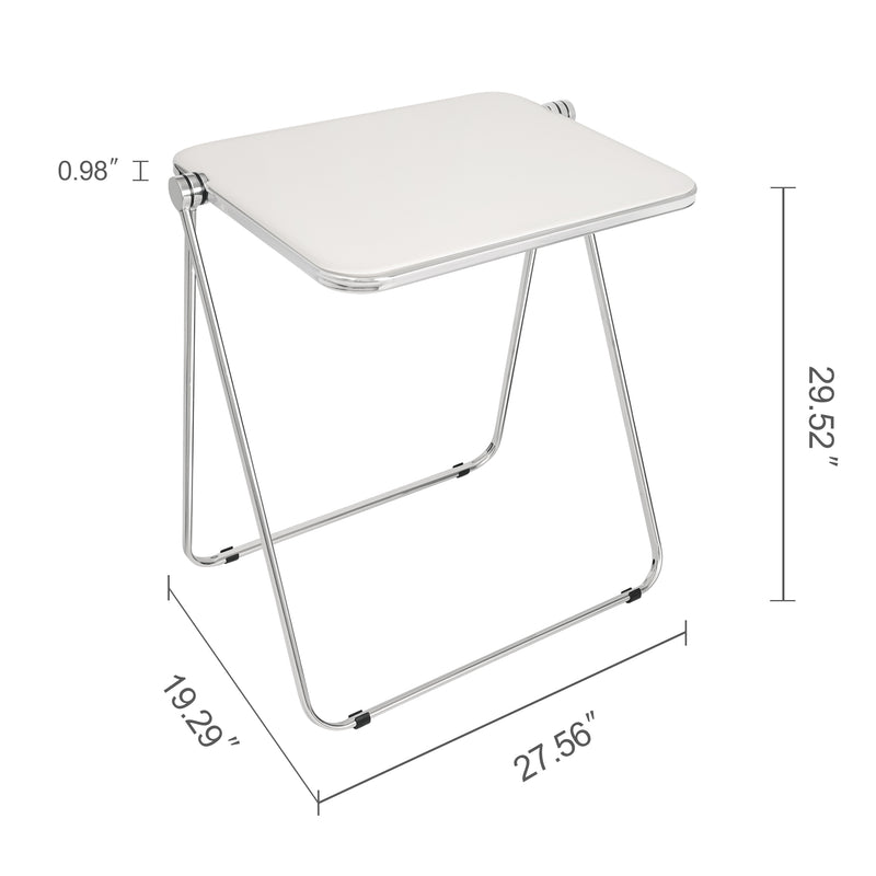 Luxury Modern Folding table, Indoor Clear Folding Table, lightweight folding table with Metal Frame.