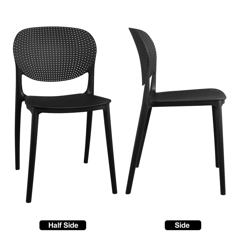 Modern Indoor/Outdoor Patio Dining Chair - Durable Polypropylene, Weather-Resistant Design