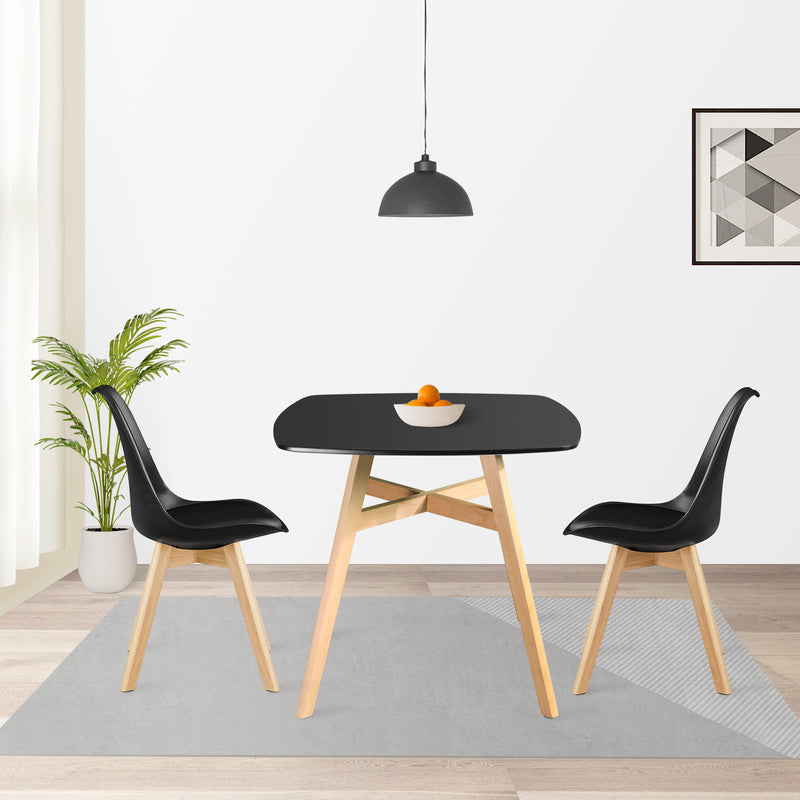 Modern Square Dining Table, Thickness MDF Top Dining Table, Small Dining Table for Kitchen Living Room