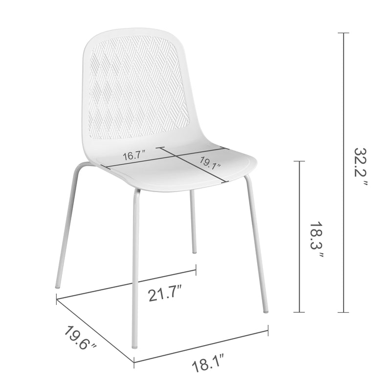 Modern Dining Chairs with Hollow Back，Dining Chairs Set of 4,  Farmhouse Dining Chairs for Living Room Kitchen