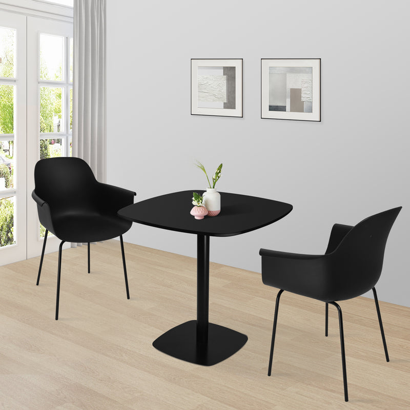 Modern Square Dining Table, Thickness MDF top  kitchen & dining room tables，Mid-Century modern dinning Table for Kitchen Dining Room & Living Room.