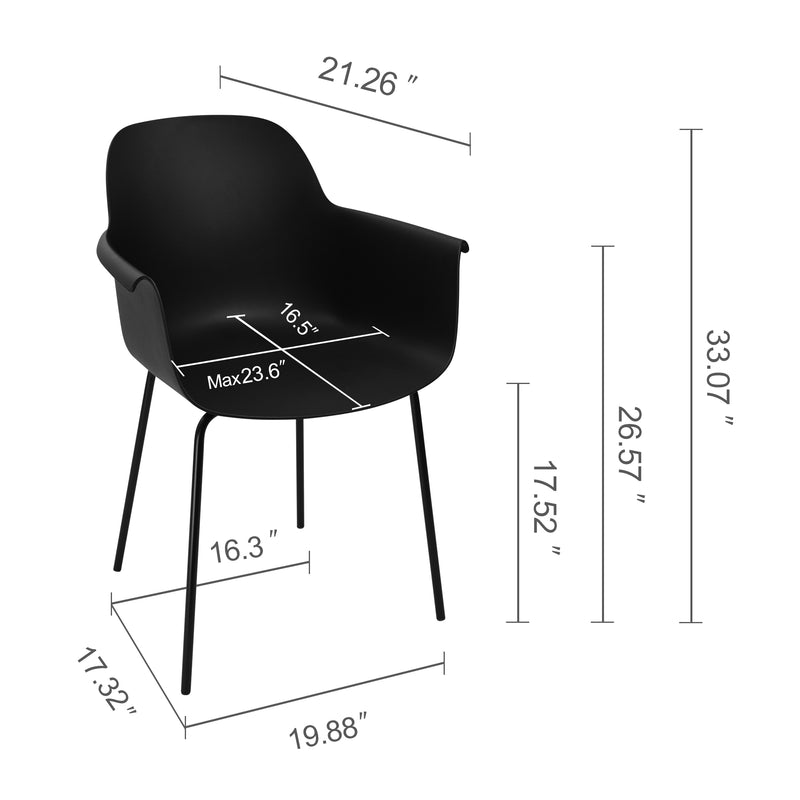 Armchairs Set of 2, Modern Dining Chair, Dining table chairs, Dining Cafe Chairs with Metal Legs for Dining Room , Living Room, Restaurant