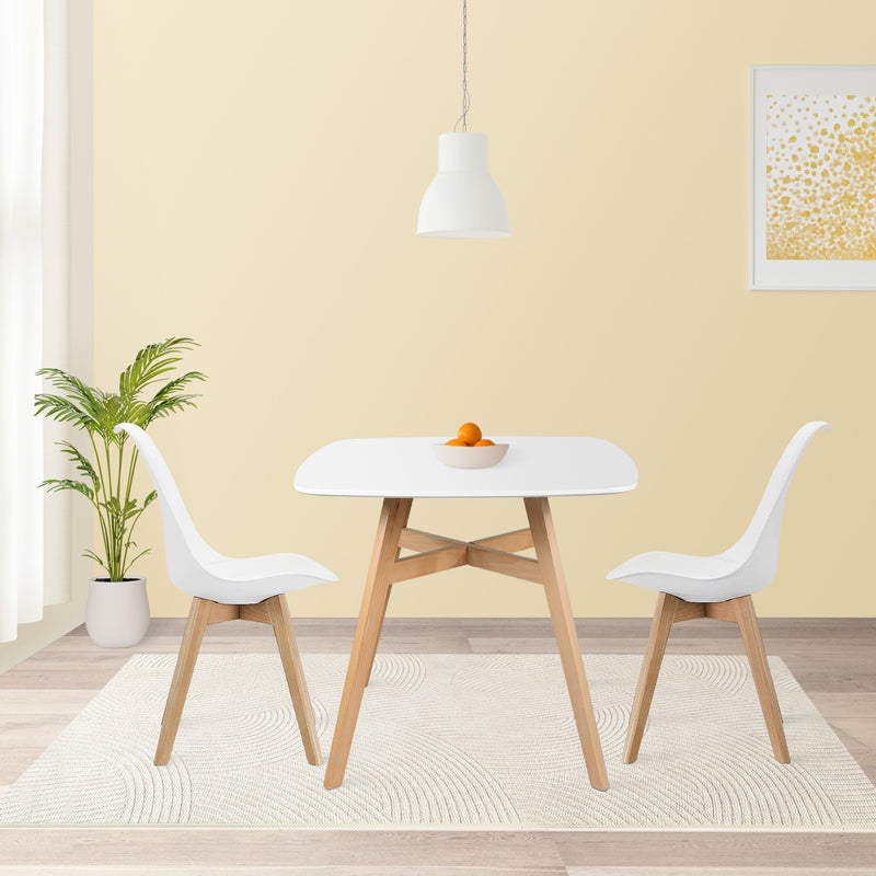 Modern Square Dining Table, Thickness MDF Top Dining Table, Small Dining Table for Kitchen Living Room