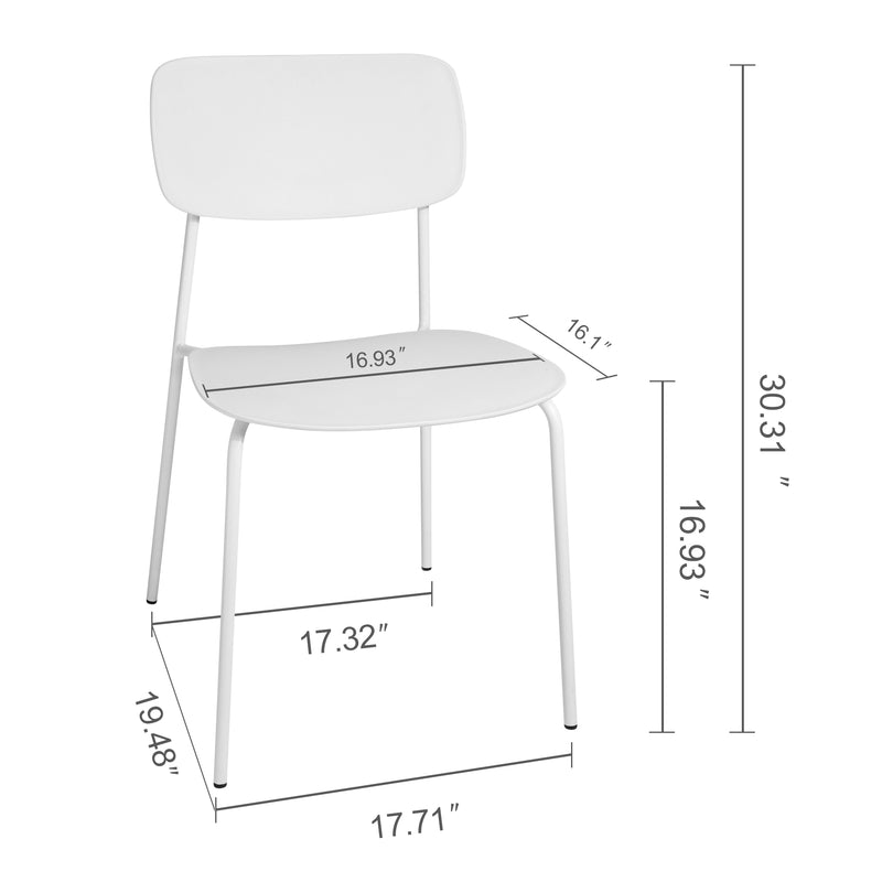 Modern Indoor/Outdoor Patio Dining Chair - Durable Polypropylene, Weather-Resistant Design