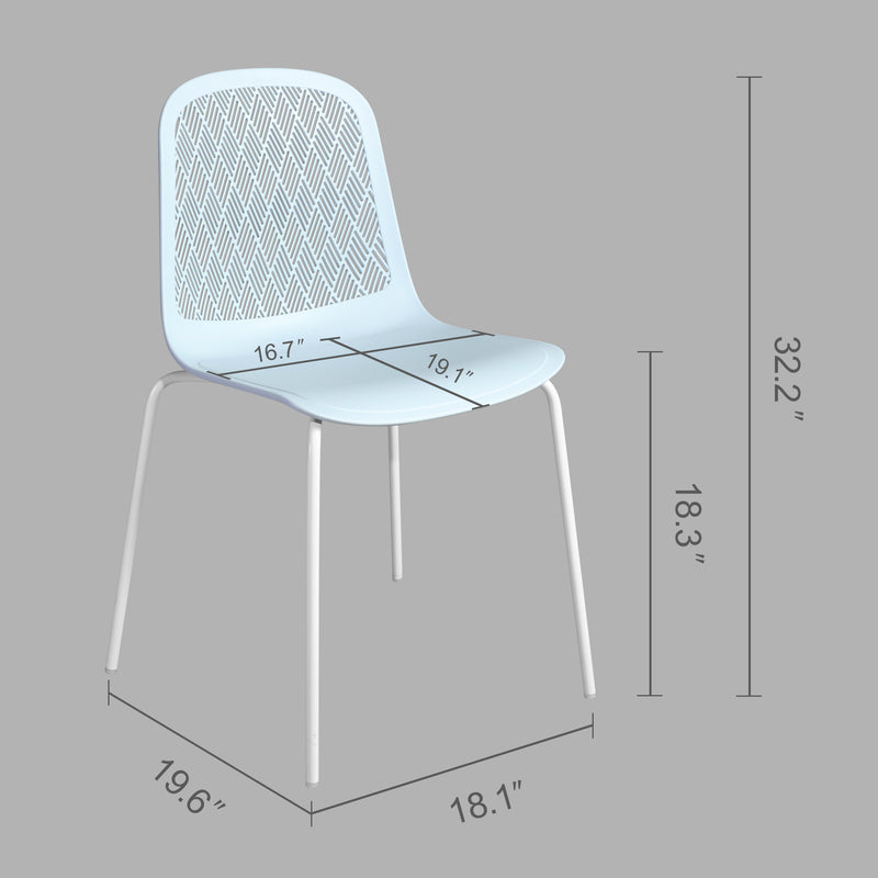 Modern Dining Chairs with Hollow Back，Dining Chairs Set of 4,  Farmhouse Dining Chairs for Living Room Kitchen