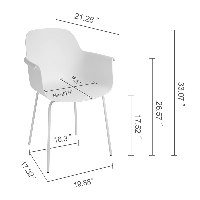 Armchairs Set of 4, Modern Dining Chair, Dining table chairs, Dining Cafe Chairs with Metal Legs for Dining Room , Living Room, Restaurant