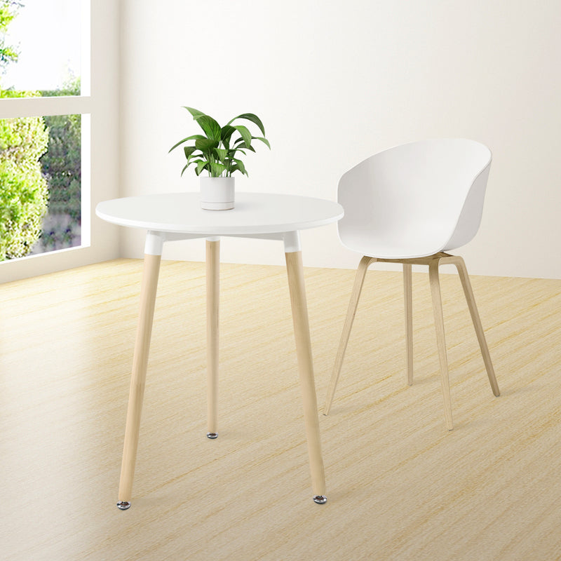 Modern Round Dining Table, Thickness MDF top Dining Table，Mid-Century modern Table for Kitchen Dining Room Living Room.