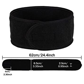 Spa Facial Headband Head Wrap Terry Cloth Headband 4 Counts Stretch Towel for Bath, Makeup and Sport