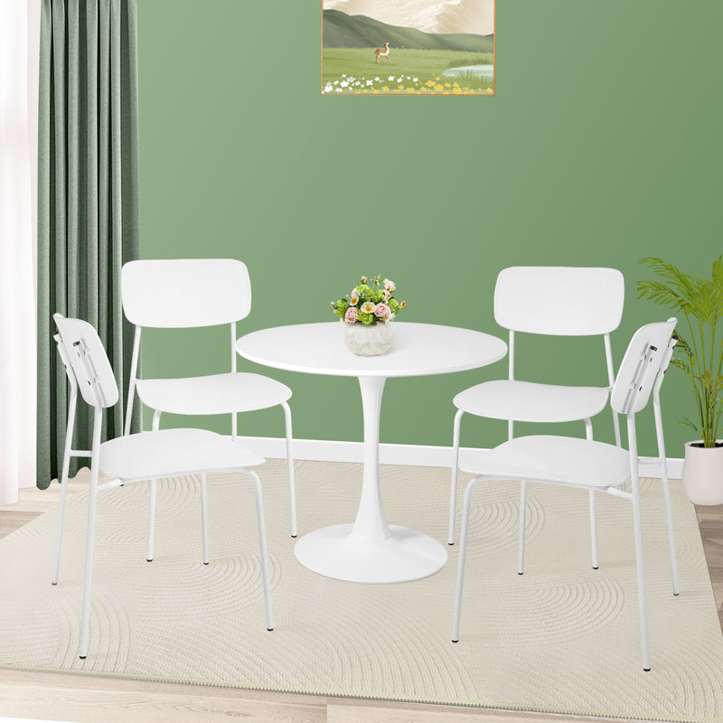 Modern Indoor/Outdoor Patio Dining Chair - Durable Polypropylene, Weather-Resistant Design