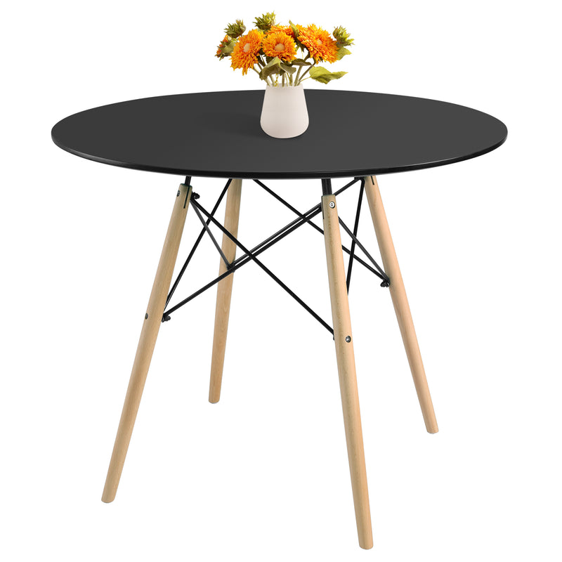 Modern Round Dining Table, Thickness MDF Top Dining Table, Small Dining Table for Kitchen Living Room