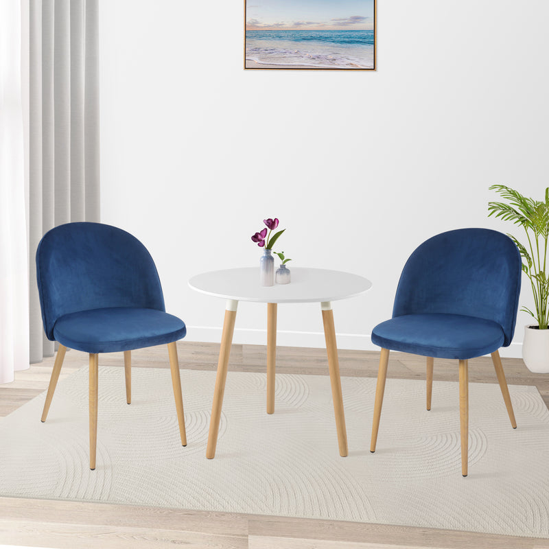 Modern Dining Chair Velvet Chairs Set of 2, Dining Chairs, dining table chairs Upholstered Chairs with Backrest Wooden Style Metal Legs for Dining Room , Living Room, Restaurant Cafe.