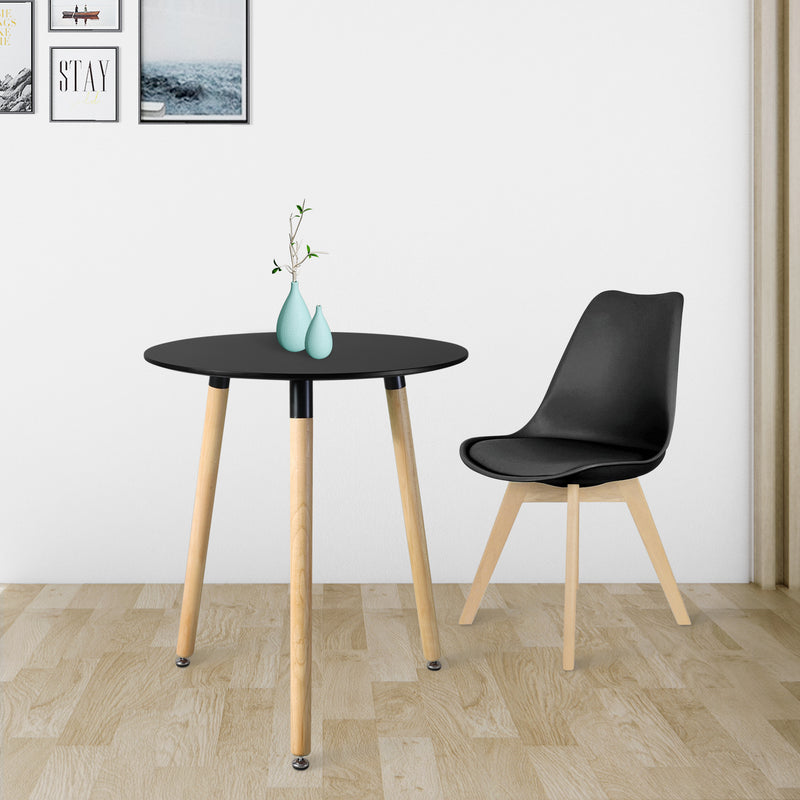 Modern Round Dining Table, Thickness MDF top Dining Table，Mid-Century modern Table for Kitchen Dining Room Living Room.