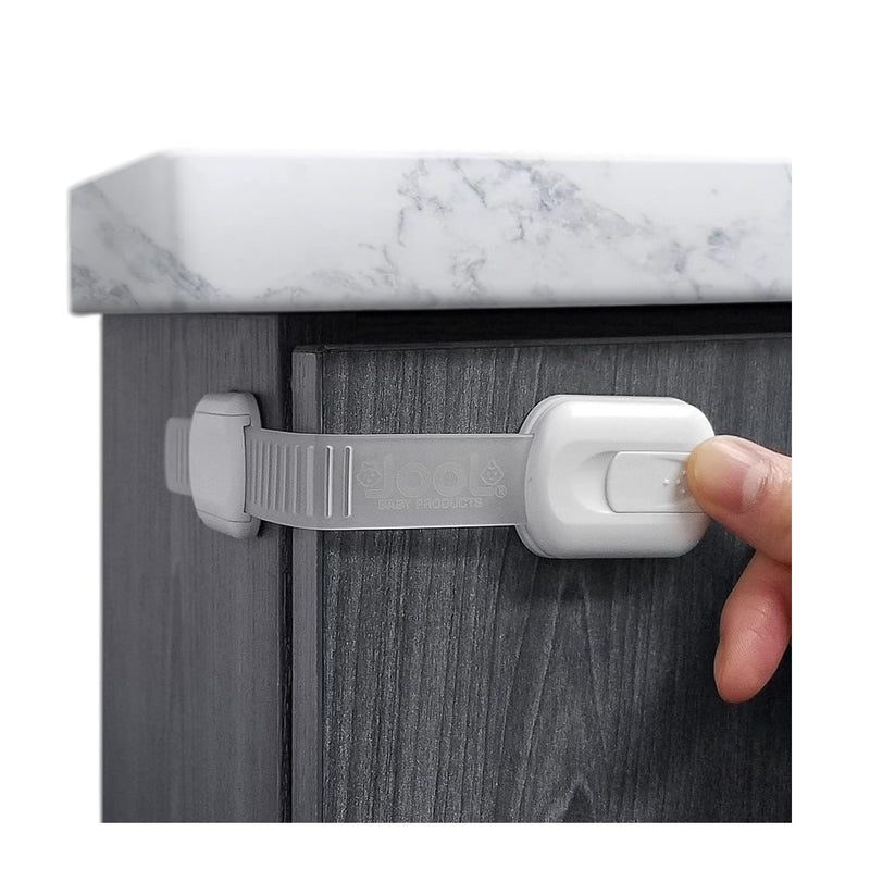 4 PCS Baby Proofing Child Safety Lock for Fridge, Cabinets, Drawers, Dishwasher, Toilet, Adjustable Cabinet Locks to Prevent Hands From Being Pinched,3M Adhesive No Drilling