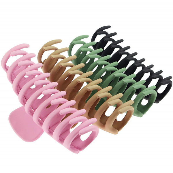 8 PCS Hair Clips for Women，Claw Clips for Thick Hair，Non-Slip Multiple Colors Big Hair Claw Clips, 4.3 Inches Length