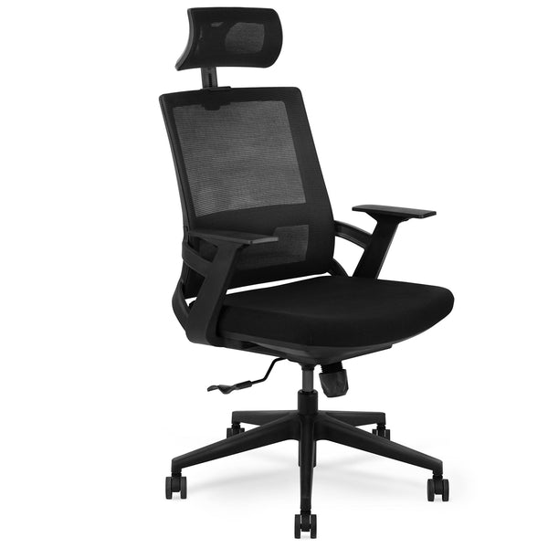 Ergonomic Adjustable Office Chair,High Back Home Desk Chair with Lumbar Support and Breathable Mesh, Thick Seat Cushion, Computer Chair with Adjustable seat height and Headrest