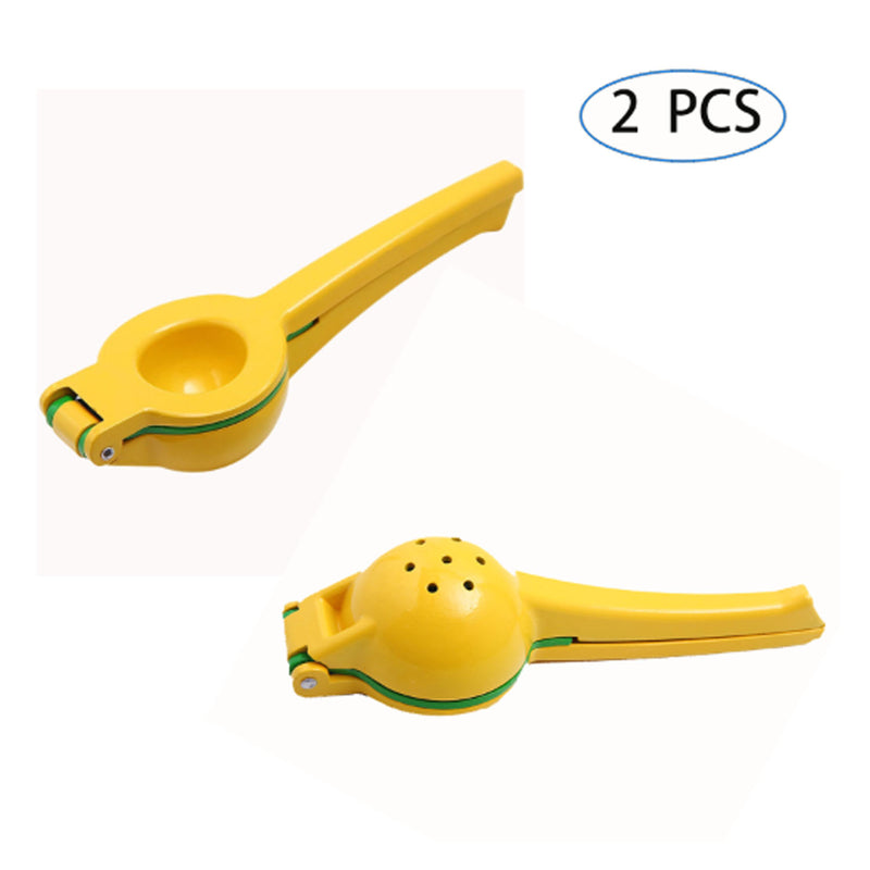 2 in 1 Double Layers Lemon Squeezer, Orange Juicer Squeezer, Easy to Operate Manual Juicer, Yellow