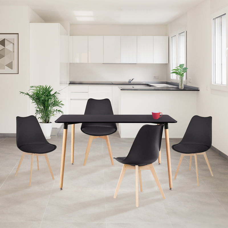 Modern Square Dining Table, Thickness MDF Top Dining Table, Small Dining Table for Kitchen Living Room