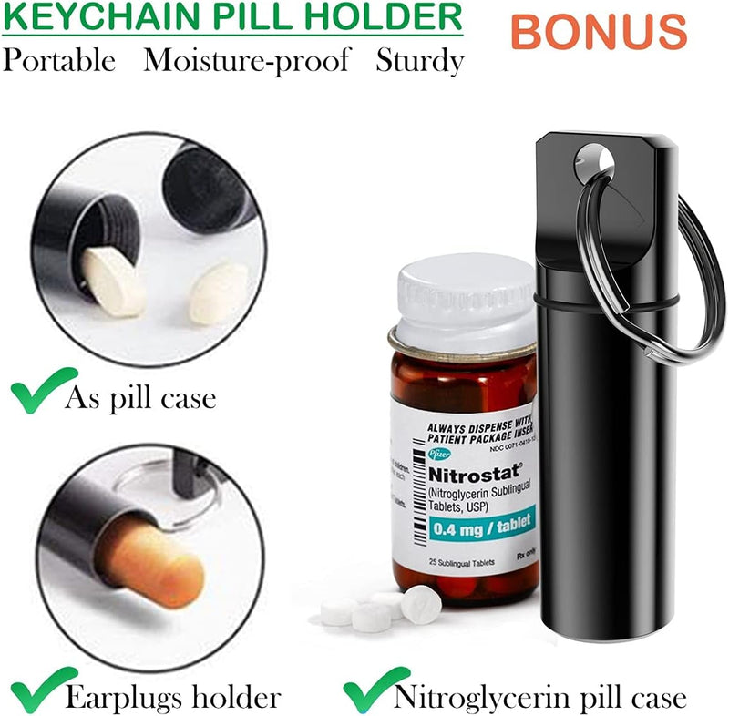 2 PCS, Pill Cutter，Pill Cutter Splitter for Small and Tiny Pills，Portable Pill Contain with Blade，For Any Pill Up To 0.8" Size