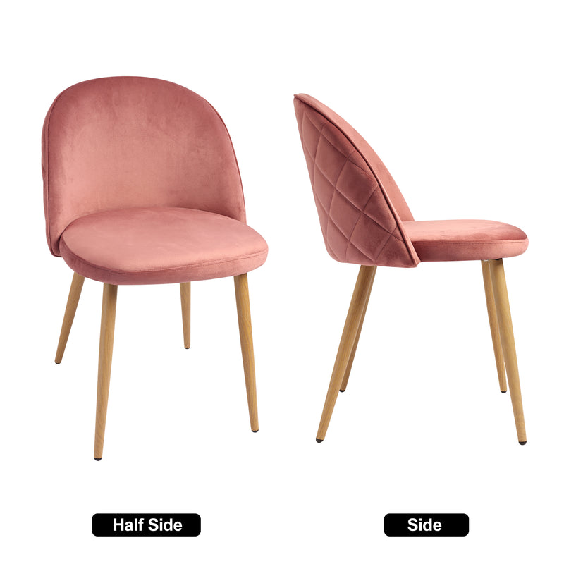 Modern Dining Chair Velvet Chairs Set of 2, Dining Chairs, dining table chairs Upholstered Chairs with Backrest Wooden Style Metal Legs for Dining Room , Living Room, Restaurant Cafe