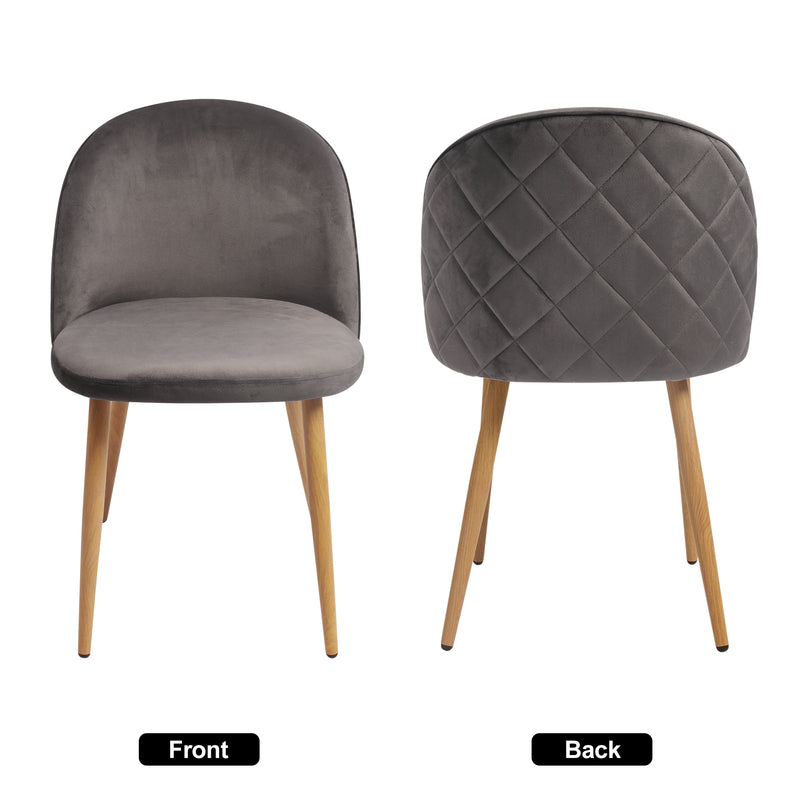 Modern Dining Chair Velvet Chairs Set of 2, Dining Chairs, dining table chairs Upholstered Chairs with Backrest Wooden Style Metal Legs for Dining Room , Living Room, Restaurant Cafe