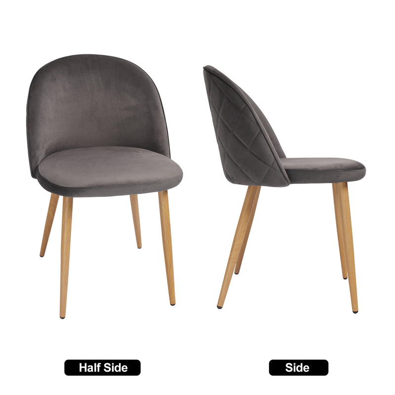 Modern Dining Chair Velvet Chairs Set of 2, Dining Chairs, dining table chairs Upholstered Chairs with Backrest Wooden Style Metal Legs for Dining Room , Living Room, Restaurant Cafe