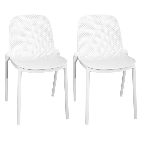 Modern Indoor/Outdoor Patio Dining Chair - Durable Polypropylene, Weather-Resistant Design