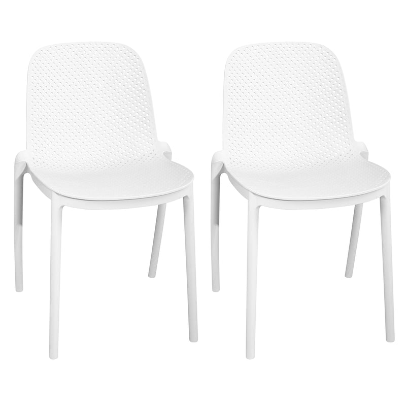 Modern Indoor/Outdoor Patio Dining Chair - Durable Polypropylene, Weather-Resistant Design