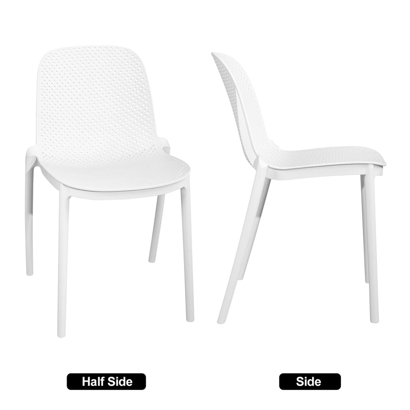 Modern Indoor/Outdoor Patio Dining Chair - Durable Polypropylene, Weather-Resistant Design