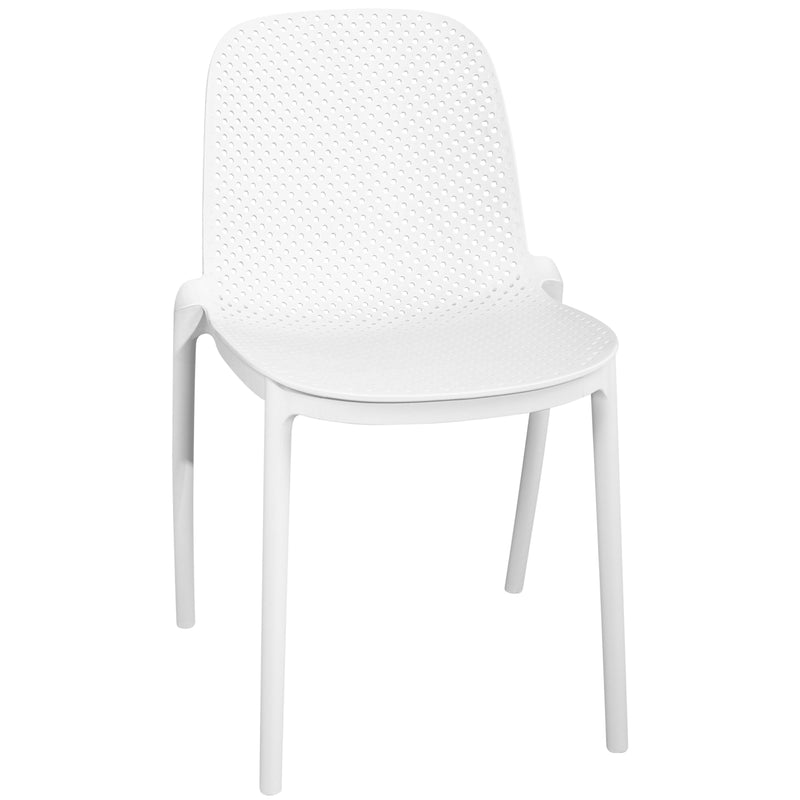 Modern Indoor/Outdoor Patio Dining Chair - Durable Polypropylene, Weather-Resistant Design